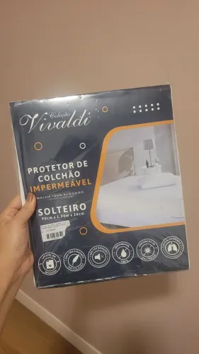 Forro protetor impermeável para colchão de solteiro