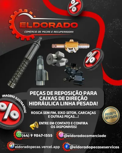 Rosca sem fim, eixo setor, carcaças e diversas outras peças disponíveis