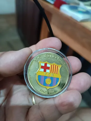 Moeda comemorativa Messi Barcelona 