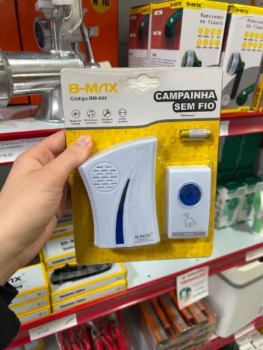 Campainha Sem fio à pilha alcance 15 metros casa comércio loja