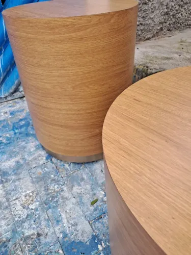 Mesas cilíndrica redondas laminados feijo