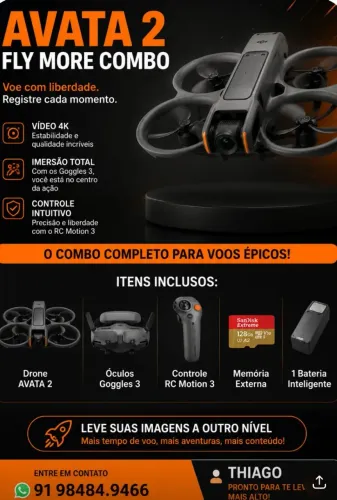 Drone AVATA 2 semi novo.