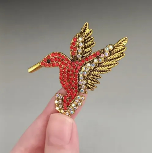 Broche de Pássaro Vermelho (novo)
