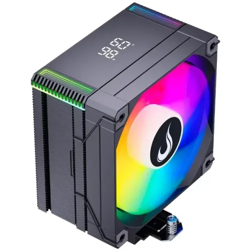AIR COOLER GAMER RISE MODE TEMP 6 HEATPIPES BLACK ARGB AMD-INTEL 120MM PRETO RM-ACT6-ARGB