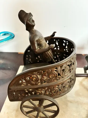 Estátua Bronze Biga Romana