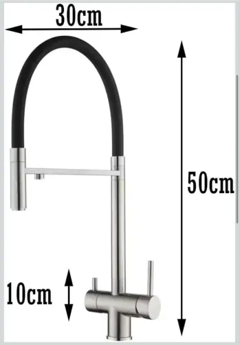 Torneira de Cozinha Gourmet Misturador Monocomando Suporte para Filtro Bico Flexível