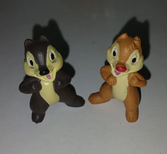 LOTE DUPLA BONECOS MINIATURAS DISNEY TICO E TECO ORIGINAIS