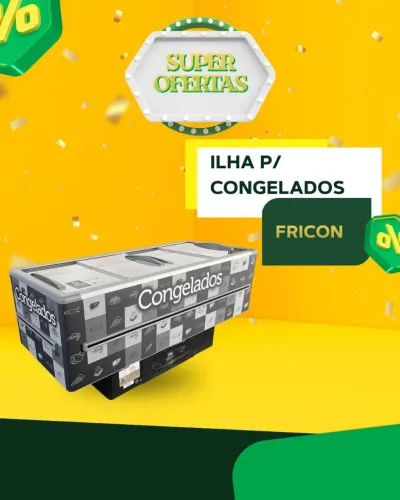 Ilha expositora pra congelados e resfriados em 10x sem juros