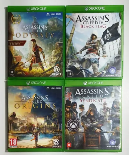 XBOX - Lote c/ 4 jogos - Assassins Creed