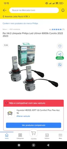 Par Hir2 - Lâmpadas Philips Led Ultinon 6000K Originais Corolla 20/23