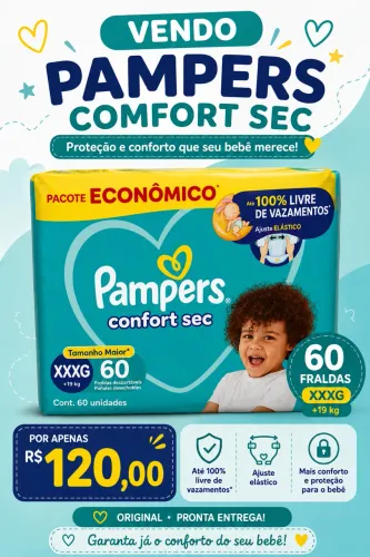 Fralda Pampers Confort Sec XXXG +19kg