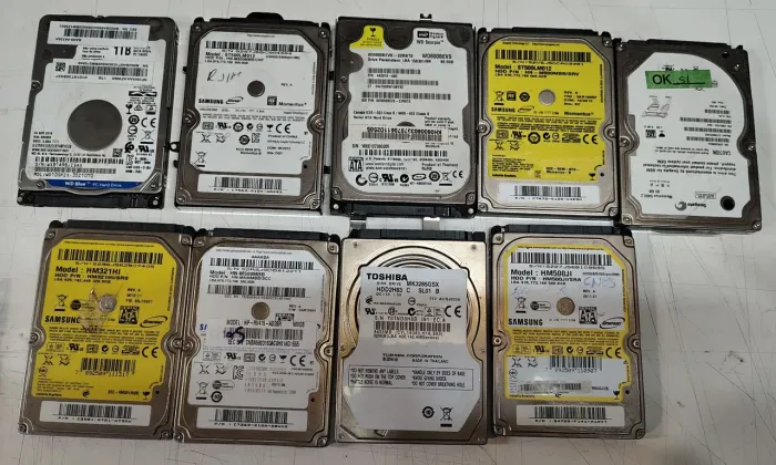 Lote 9 hd laptops usados sem teste