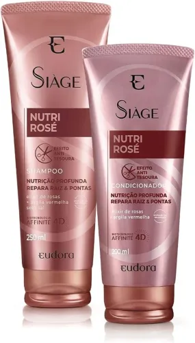 Combo Siàge Nutri Rosé: Shampoo 250ml + Condicionador 200ml