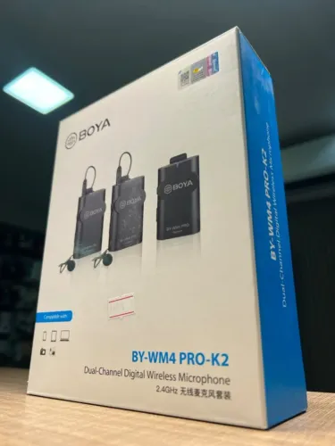 Microfone Boya BY-WM4 PRO-K2 Duplo Sem Fio