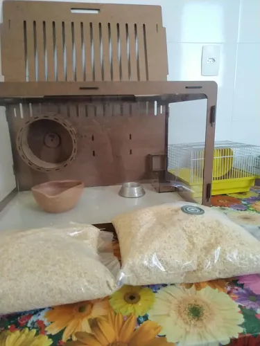 CASINHA/TOCA PARA HAMSTER COMPLETA + ACESSÓRIOS + MARAVALHA