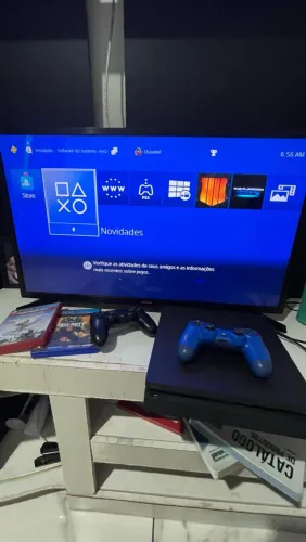 Ps4 slim 2 controles 2 jogos