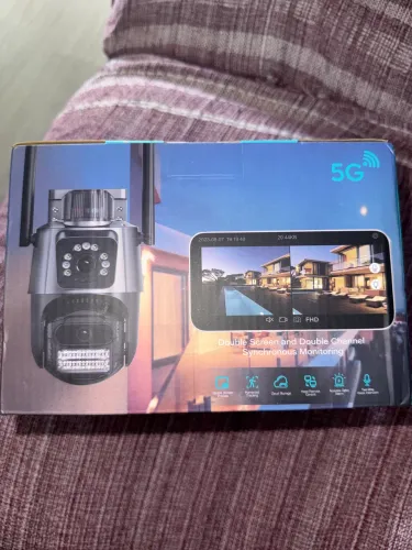 Câmera Wi-Fi 5G Lente Dupla - Monitora 2 Ângulos ao Mesmo Tempo - Nova