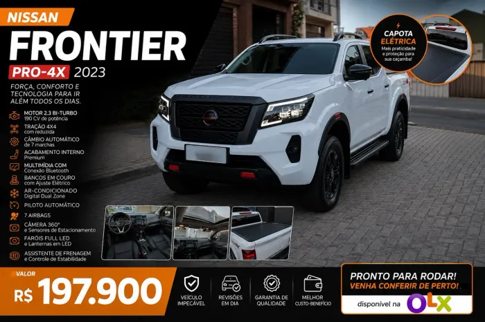 Nissan Frontier Pro4x CD 4X4 2.3 Bi-TB Die. AUT 2023