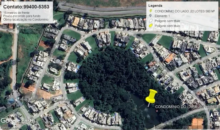Lote em condomínio para venda com 560 m² em Condomínio do Lago 2ª Etapa ,Valor 800 mil- Go