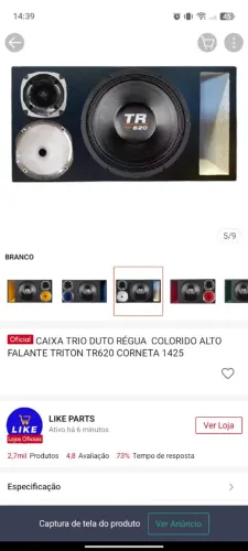 Vem trio da Triton 620 RMS corneta de alumínio 