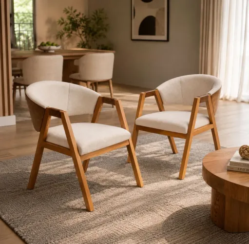 Poltrona Decorativa Ellen - Kit com 2 Unidades
