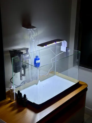 Luminária SOMA 12w leds brancos e azuis