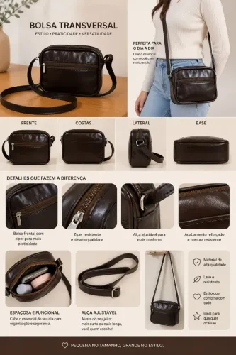 Bolsa transversal pequena 