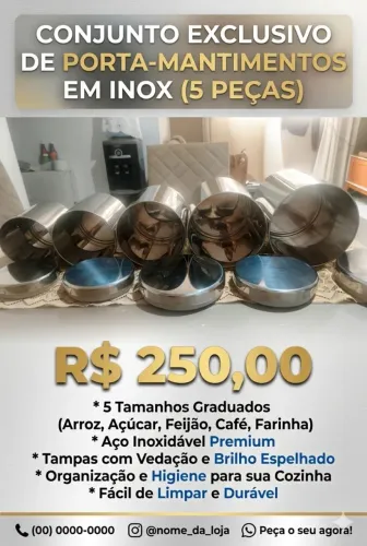 Jogo de mantimentos brinox