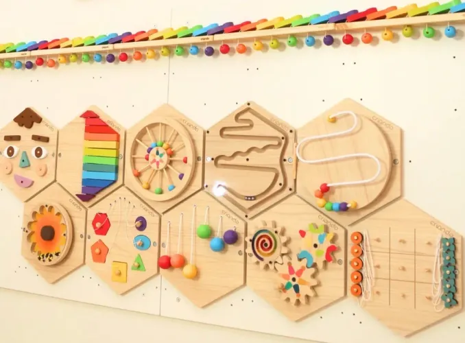 Painel sensorial - brinquedos educativos 
