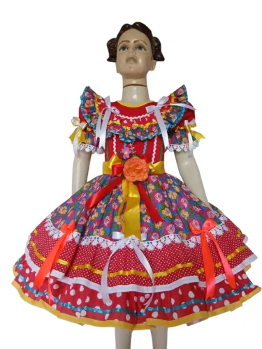 Vestido Caipira Infantil Festa Junina
