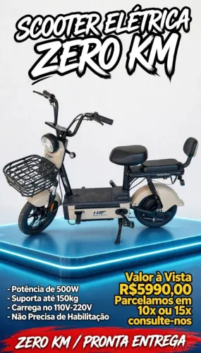 Scooter Elétrica 500W Zero Km