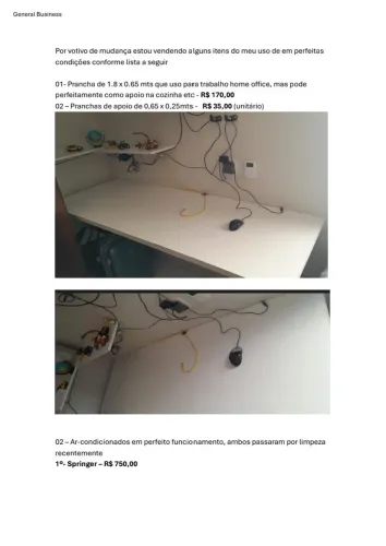 Vendo vários objetos por motivo de mudança 