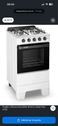 FOGÃO ESMALTEC 4 BOCAS BRANCO 