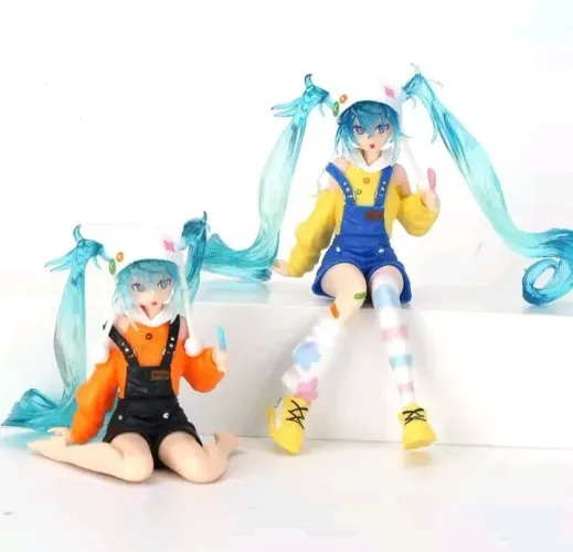 Boneca estatueta Anime Hatsune Miku em Pvc