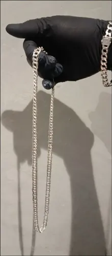 Corrente Prata 7mm elo duplo 70cm 