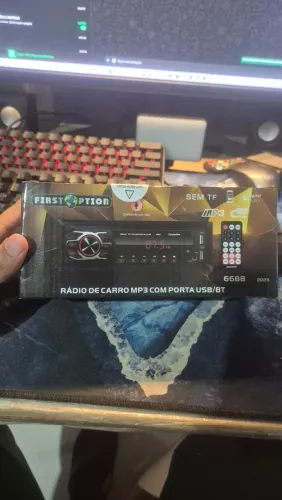 Rádio Automotivo Bluetooth MP3 Player USB First Option 6688 Novo