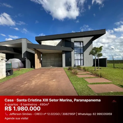 Casa à Venda - Condomínio Riviera de Santa Cristina XIII | Paranapanema - SP