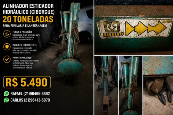 Alinhador Esticador Hidráulico (Ciborgue) 20 Toneladas para Funilaria/Lanternagem