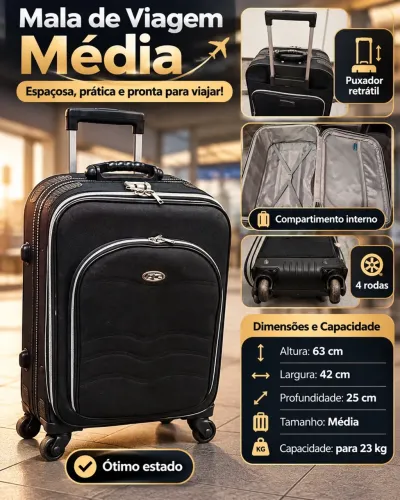 Mala de viagem média