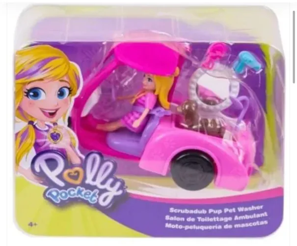 Polly Pocket Veículo Banho de Cachorrinhos