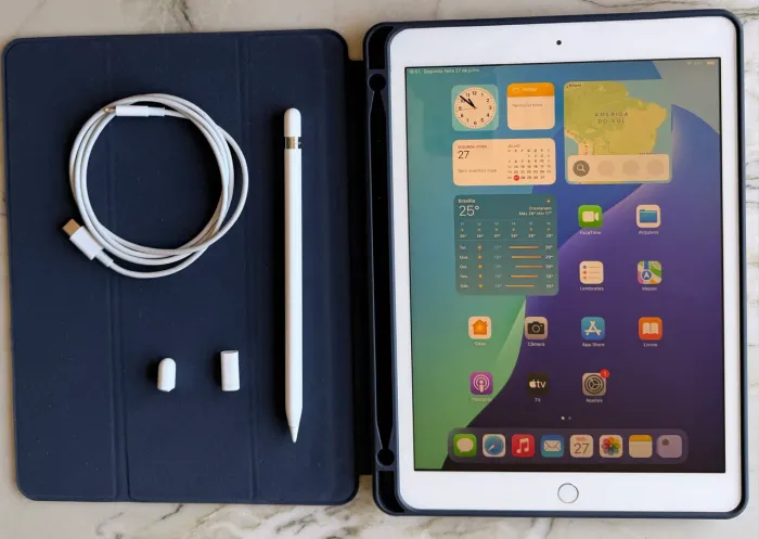 iPad 7ª Geração 128GB Wi-Fi + Celular + Apple Pencil 1ª Geração | ótimo Estado