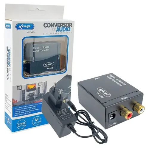 Conversor Áudio Digital para Analógico Rca Knup Kp-3463 *ENTREGA GRÁTIS*