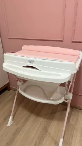 Banheira Burigotto com trocador rosa nova