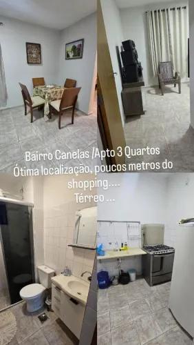 Apto 3 quartos ,térreo ,Bairro canelas ...