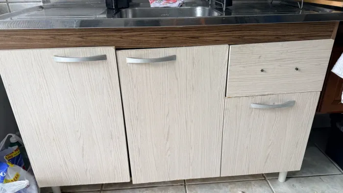 Pia inox+ balcão MDF