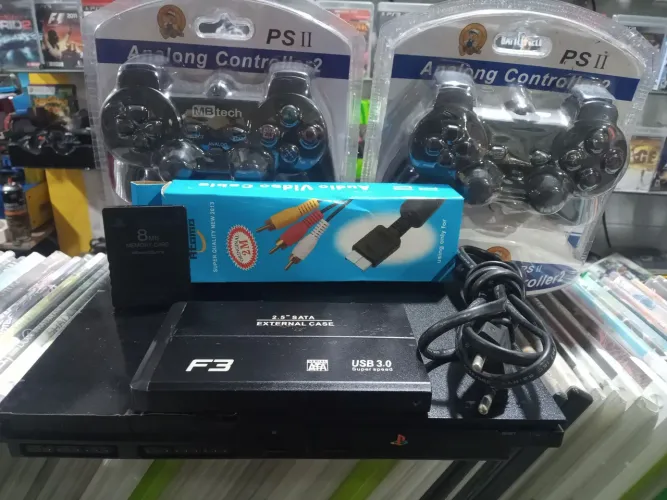 PS2 com 180 jogos de ps2