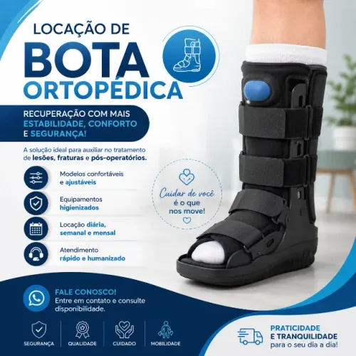 Aluguel locação de bota ortopédica imobilizadora Mercur