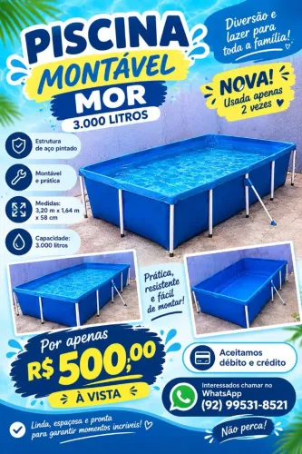 Piscina Montável MOR - 3.000 Litros