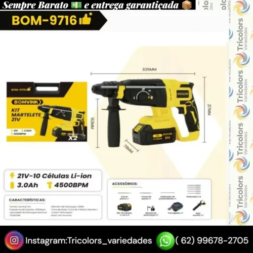 KIT MARTELETE 21V BOM9716<br>390,00R$
