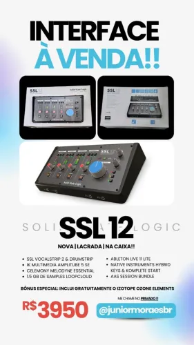 Vendo Interface de áudio SSL 12 nunca usada